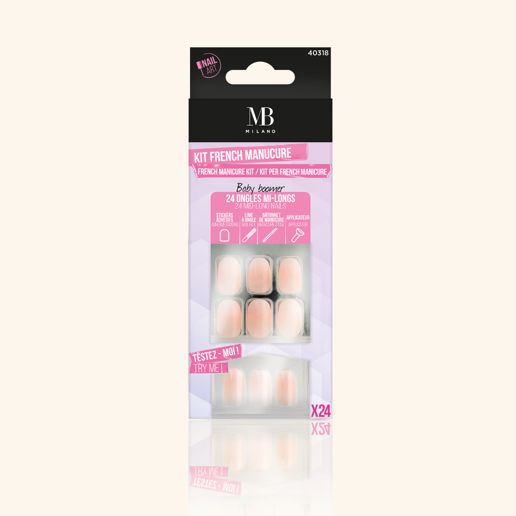 24 ONGLES BABY BOOMER MI-LONG