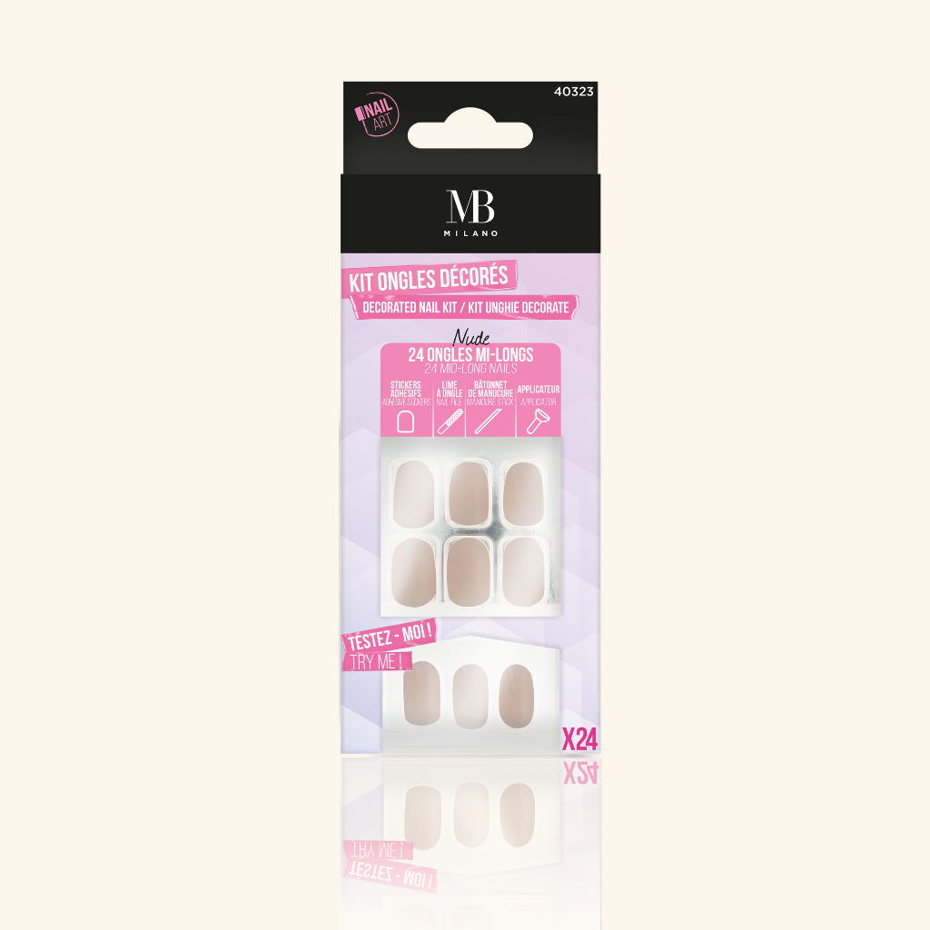 24 ONGLES DÉCORÉS NUDE