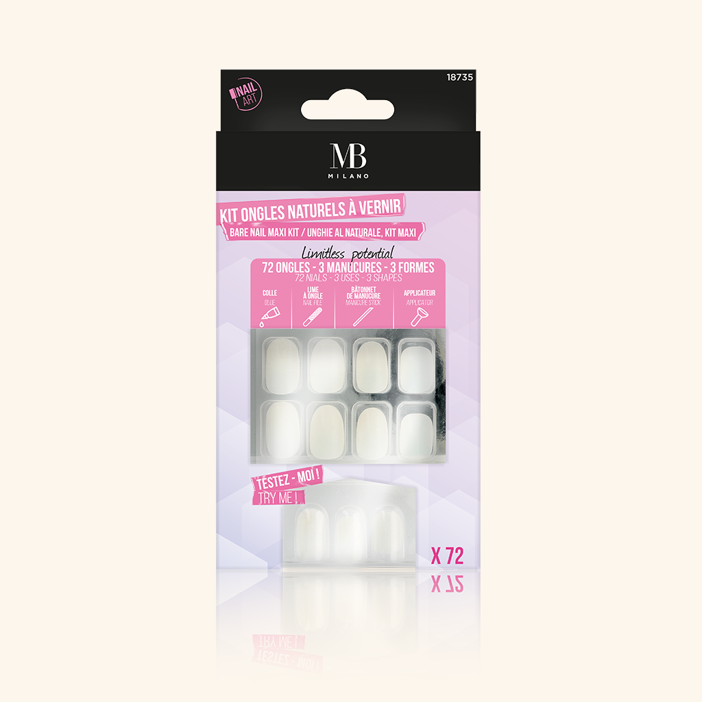 KIT DI 72 UNGHIE NATURALI